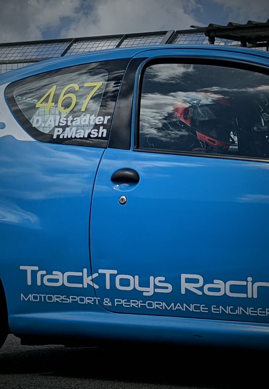 The TrackToys Racing Citroën C1, number 467, in the pit lane